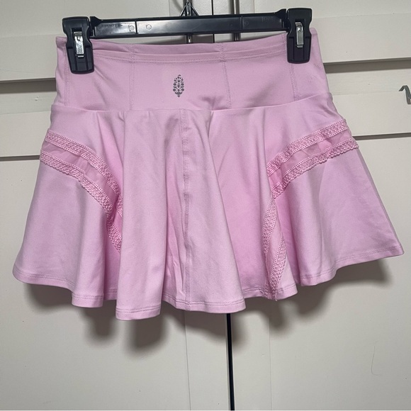 Free People Movement Sz Small Light Pink Pleats And Thank You Tennis Skort NWOT - Picture 5 of 7